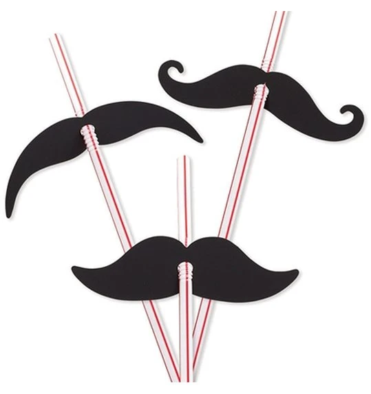 12 Stuks Rietjes Met Snor 1 12 Stuks Rietjes Met Snor