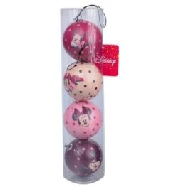 4 Kerstballen Minnie Mouse Disney Official