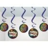 5 Decoratie Hangers Happy Newyear 60 Cm