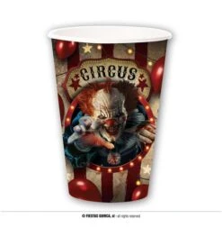 6 Bekertjes Clown 355 Ml 11 Cm