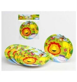 6 Jungle Party Kartonnen Bordjes 23cm
