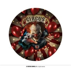 6 Kartonnen Bordjes Clown 23 Cm