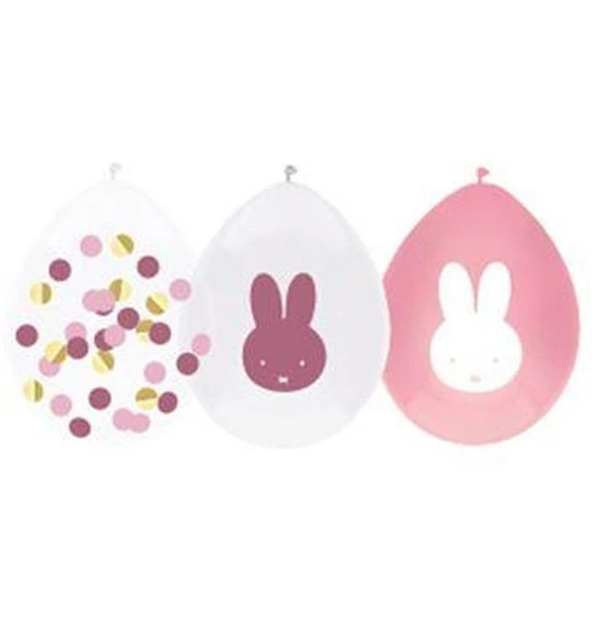 Ballonnen Nijntje Babyroze (5st) 1 Ballonnen Nijntje Babyroze (5st)