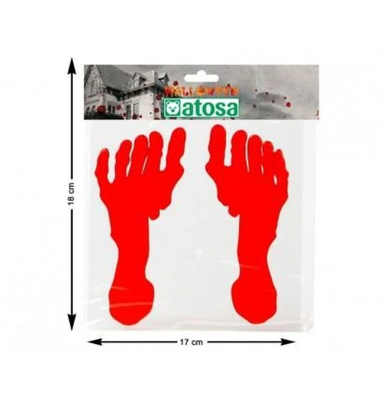 Bloed Voet Afdruk Stickers In Gelatine 1 Bloed Voet Afdruk Stickers In Gelatine