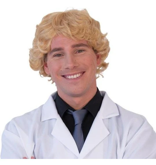 Blonde Gekrulde Heren Pruik 1 Blonde Gekrulde Heren Pruik