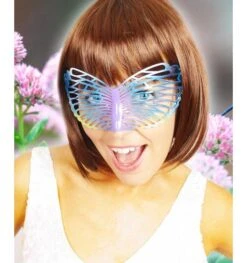 Bril Butterfly Blauw Paars Geel