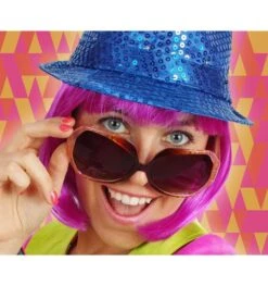 Bril Disco Laser Rood Zwart