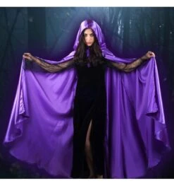 Cape Satijn Paars Voor Mannen En Vrouwen