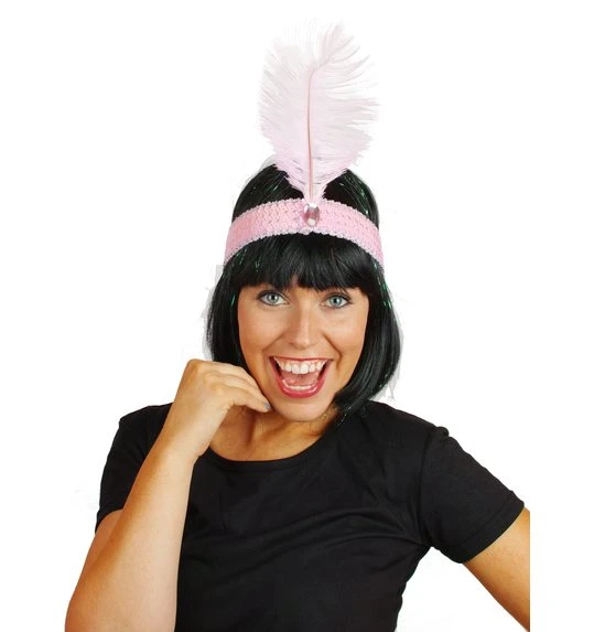 Charleston Haarband Lichtrose 1 Charleston Haarband Lichtrose