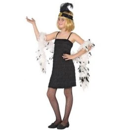 Charleston Jurk Voor Kinderen Zwart