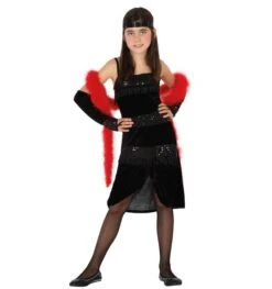 Charleston Jurkje Zwart Voor Kinderen Maat 5-6