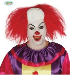 Clown Pruik Met Rood Haar En Kaal Hoofd