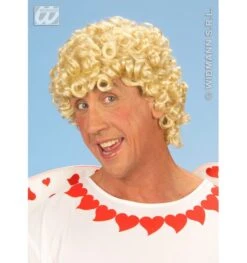 Cupido Pruik Met Korte Blonde Krullen