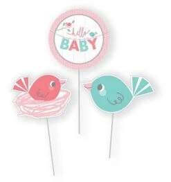 Deco Sticks Hello Baby Girl 3 Stuks