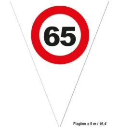 Decoratie Vlagjes 65 Met Verkeersbord 5m