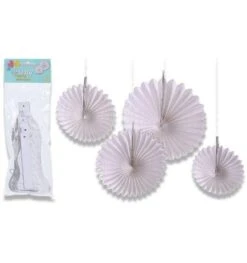 Decoratie Waaiers Wit (4st)