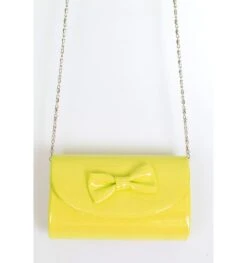 Disco Handtasje Lak Geel