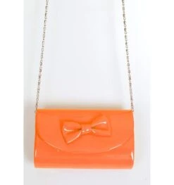 Disco Handtasje Lak Oranje