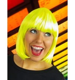 Fluogele Korte Bob Pruik Carré Sophia