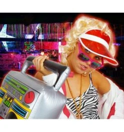 Foute Zonneklep Jaren 80 Plastic Pet Rood