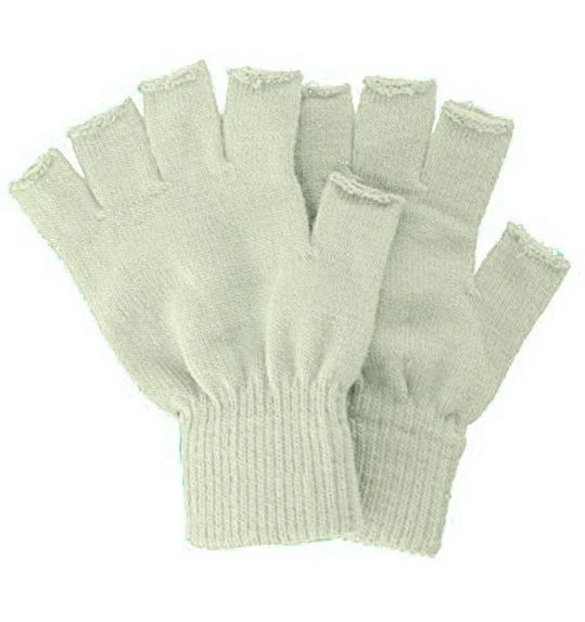 Gebreide Vingerloze Handschoenen Beige 1 Gebreide Vingerloze Handschoenen Beige