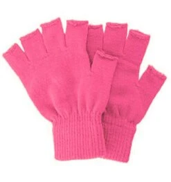 Gebreide Vingerloze Handschoenen Fuchsia
