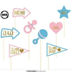 Gender Reveal Babyshower Photobooth Set