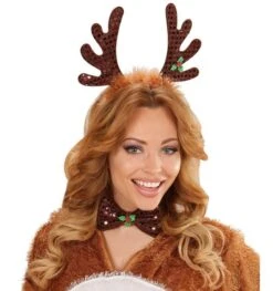 Glitter Rendier Gewei Met Strik -Halloween Winkel Glitter rendier gewei met strik 17829 539x573