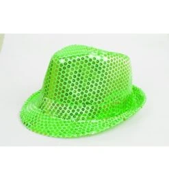 Glitterhoedje Maffia Disco Fluogroen