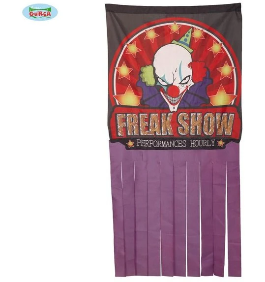 Halloween Clown Decor Gordijn 1 Halloween Clown Decor Gordijn