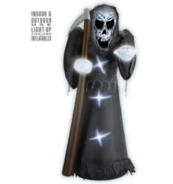 Halloween Decoratie Opblaasbare Grim Reaper Met Licht 244 Cm