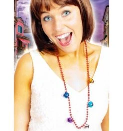 Halsketting Met Belletjes Rood