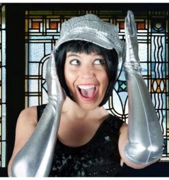 Handschoenen Metallic Zilver