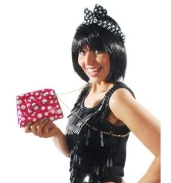 Handtasje Bolletjes Met Strik Fuchsia