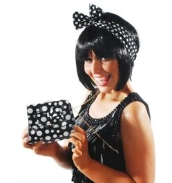 Handtasje Bolletjes Met Strik Zwart