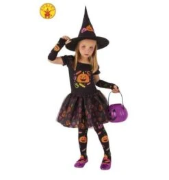 Heks Kostuum Pompoen Kind Meisje