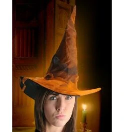 Heksenhoed Met Oranje Tulle