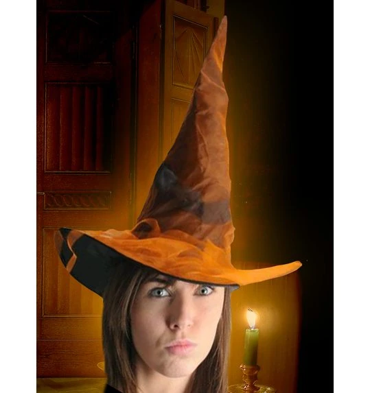 Heksenhoed Met Oranje Tulle 1 Heksenhoed Met Oranje Tulle