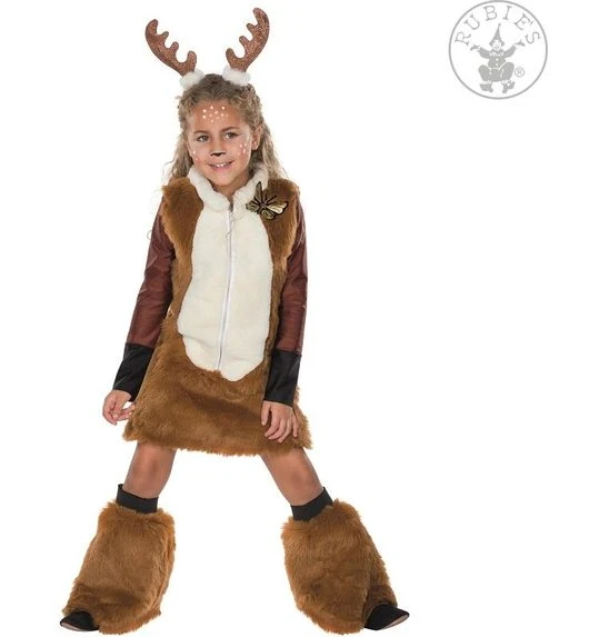 Hert Kostuum Voor Meisjes In Pluche 1 Hert Kostuum Voor Meisjes In Pluche