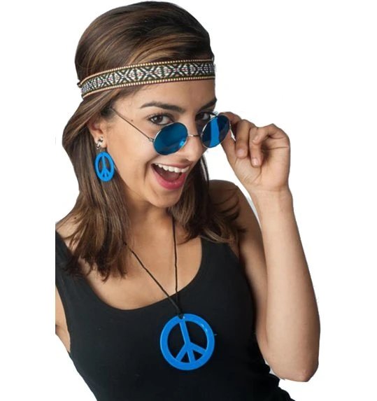 Hippie Set Oorbellen, Halsketting En Haarband 1 Hippie Set Oorbellen, Halsketting En Haarband