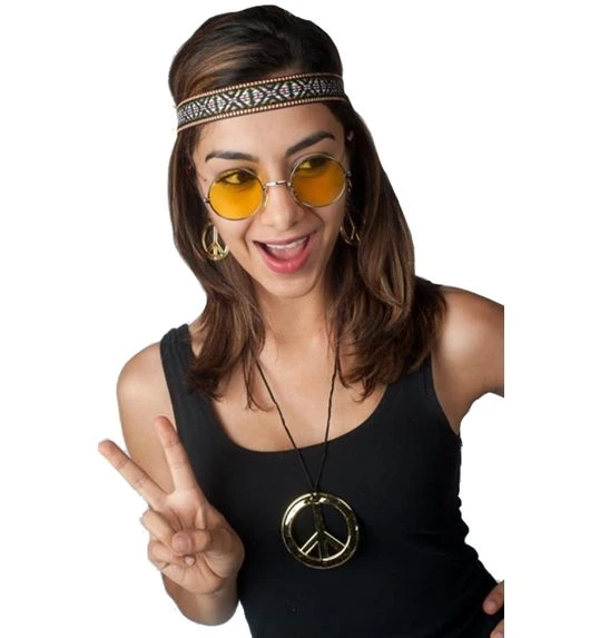 Hippie Set Oorbellen, Halsketting En Haarband 2 Hippie Set Oorbellen, Halsketting En Haarband - Afbeelding 2