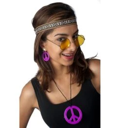 Hippie Set Oorbellen, Halsketting En Haarband 5 Hippie Set Oorbellen, Halsketting En Haarband -Halloween Winkel Hippie set oorbellen halsketting en haarband 10272 539x573