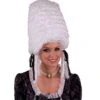 Hoge Witte Luxe Pompadour Pruik