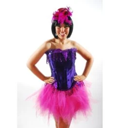 Korset Paars Met Glitter Franjes