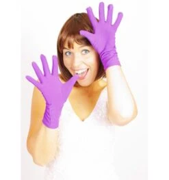 Korte Handschoenen Paars Basic