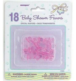 Kristallen Fopspeen Roze 2,5cm 18st