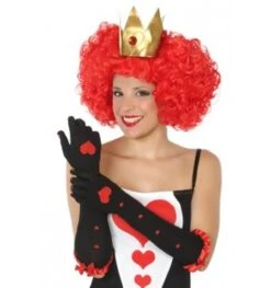 Lange Handschoenen Zwart Met Hartjes