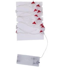 Led Lichtjes Met Kerstmannen Op Batterij AA