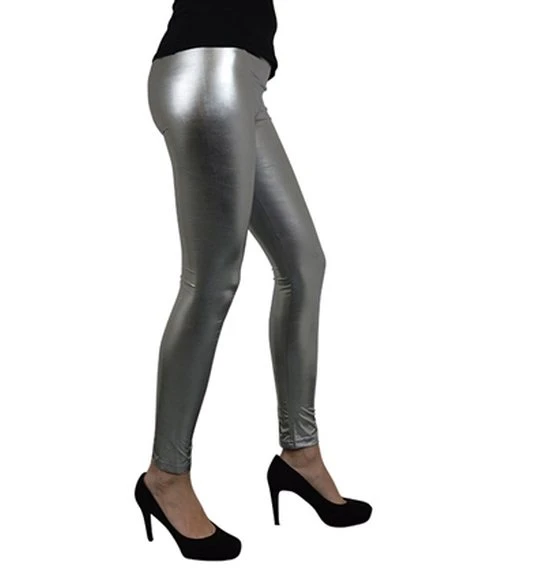Legging Metallic Zilver 1 Legging Metallic Zilver