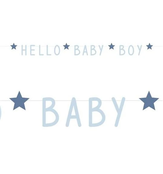 Letterslinger Blue Stars “Hello Baby Boy” 1 Letterslinger Blue Stars “Hello Baby Boy”
